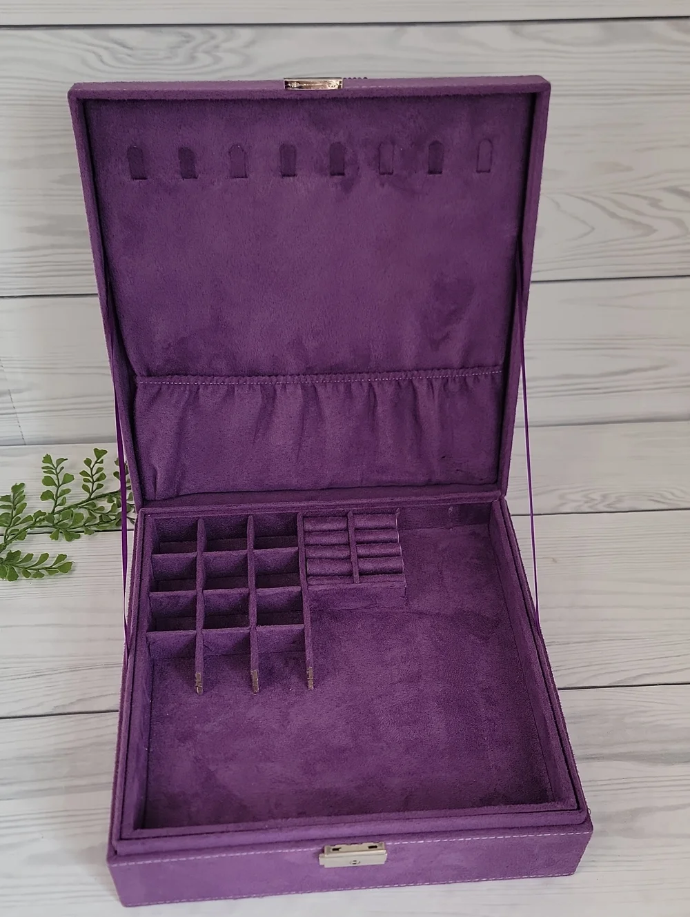 Upcycled Jewelry Case Purple Butterfly Decorative Keepsake Box 10